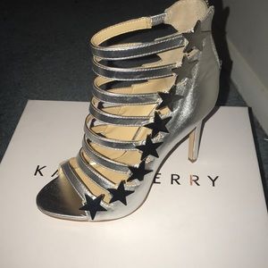Katy Perry star open toe heels